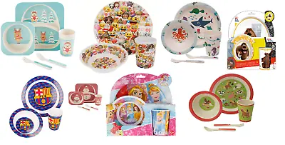Children' 5 Piece Breakfast Lunch Dinner Set Novelty Red Blue Dining Characters  • £12.90
