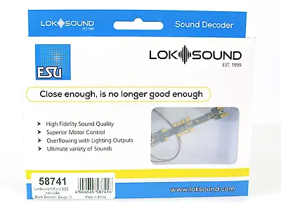 ESU 58741 LokSound 5 Micro Direct *Blank* DCC Sound Decoder Kato USA N Scale • $101.79