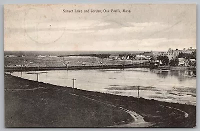 Postcard Sunset Lake And Jordan Oak Bluffs Mass. *A3002 • $5