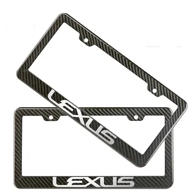 2 Pcs License Plate Tag Frames Covers For Lexus Plastic Carbon Fiber • $92.99