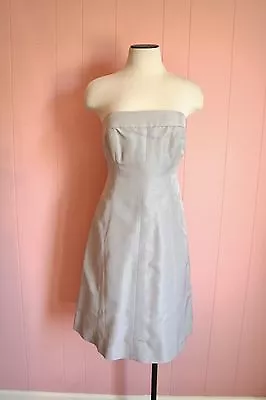 JCrew Maisie Dress Classic Faille 8 Pale Graphite Bridesmaid Cocktail NWT • $59.95