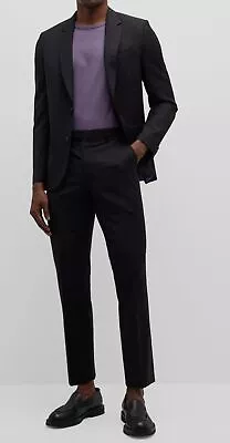 $1295 Paul Smith Men's Black Wool-Mohair Jacket Pants 2-Piece Suit Size 40R • $414.78
