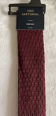 M&S Sartorial Pure Silk Tie RRP £28 BNWT • £10