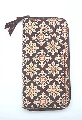 Vera Bradley MEDALLION Retired Travel Organizer Passport Wallet Case Zip Around • $20.69