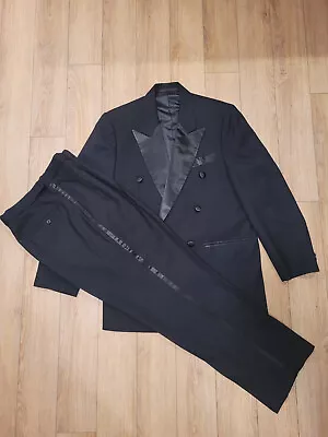 Vintage BESPOKE Custom Double Breasted 6x1 Tuxedo !Mint Condition! Ready To Wear • $175