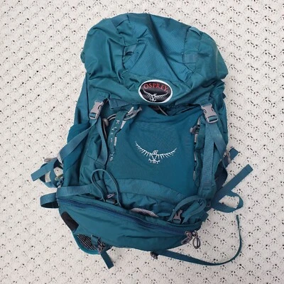 $74.97 • Buy Osprey Kyte 46 Womens Backpacking Hiking Outdoor Day Pack Backpack Blue - XS/S