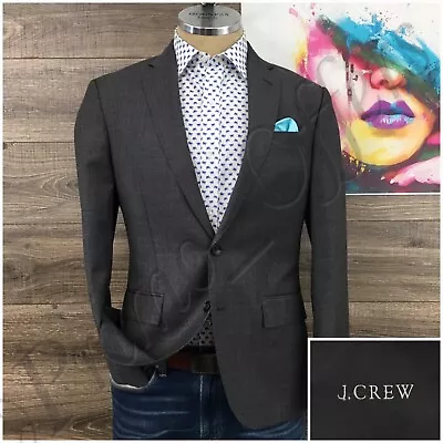 J Crew Mens Blazer Sport Coat Two Button Casual Jacket Size 36S Wool Crosby Suit • $80.96