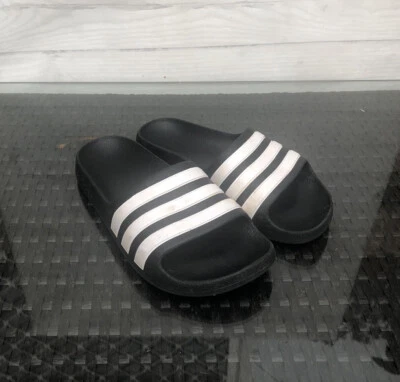 $28.95 • Buy Adidas Black-And-White Slides ￼