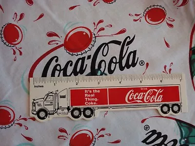 Coca Cola Vintage Fabric. 2 Yards = 72  X 45  Coca Cola Script Bottle Cap Splash • $33.99