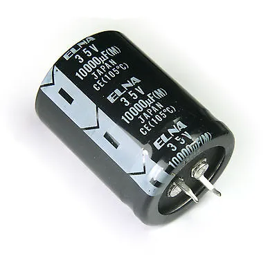 2pcs Elna 10000uF 35v 105c Radial Electrolytic Capacitor  Made In Japan • $12.75