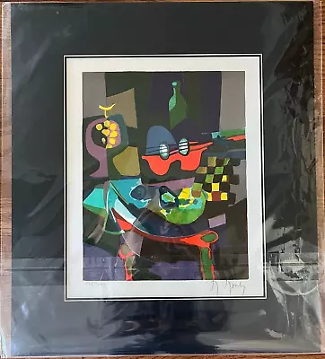 MARCEL MOULY La Guitare Bicolore Unframed • $400