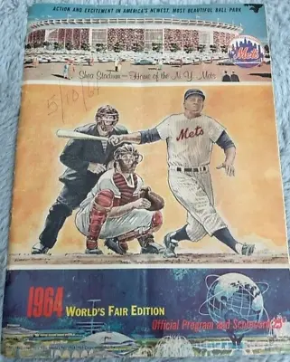 1964 World's Fair Edition Program & Scorecard NY Mets Shea Stadium • $7.69