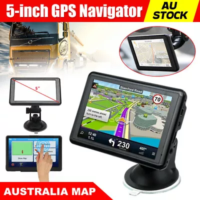 5  Car Truck Navigation GPS Navigator System Sat Nav Lifetime AU Map Speedcam 4G • $46.95