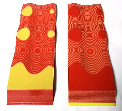 G10 RED/ORANGE/YELLOW LAYERED .187  6  X 2  KNIFE HANDLE MATERIAL SCALES 2 Pcs. • $11.99