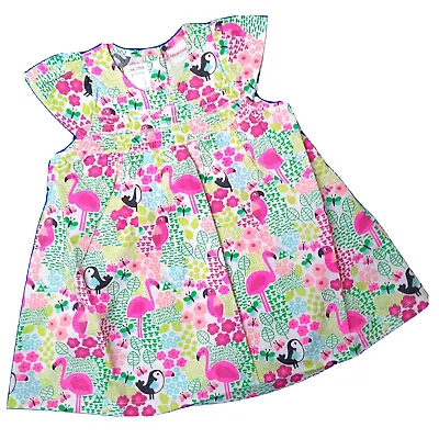 £6.95 • Buy Baby Girls Summer Dress Age 3-6 Months Tropical Floral Holiday Loose Cotton NWOT