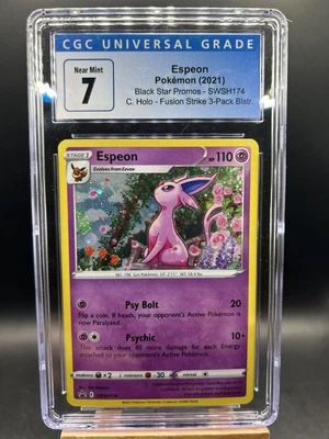 $17 • Buy Pokemon SWSH174 Espeon Holo Fusion Strike Promo CGC 7