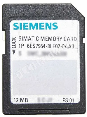 $99 • Buy Siemens 6ES7954-8LE02-0AA0 6ES7 954-8LE02-0AA0 SIMATIC S7-1200 CPU MMC 12 MB