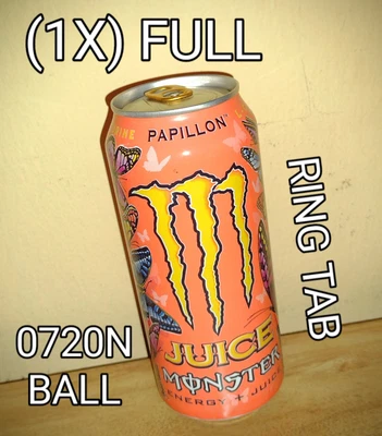 $29 • Buy RARE! MONSTER ENERGY DRINK - JUICE PAPILLON 0720N RING TAB! (1X) FULL 16oz Can!