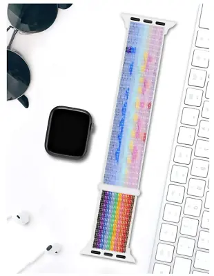 Apple Watch Pride Rainbow Band Strap 38/40/41/44/45/49mm Series SE 3 4 5 6 7 8 • £8.99