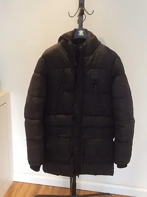 Black Puffer Coat Size S Knee Length - Supply & Demand  Vgc! • £13.99