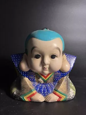 Antique Japanese Ceramic Fukusuke Fukusuke Money Box Statue Doll Lucky Cat Japan • $49