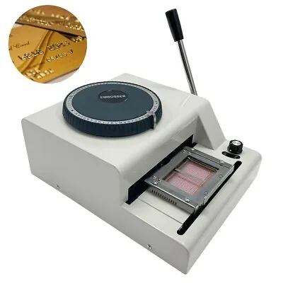 66 Characters Convex Embosser Manual PVC Card Coding Stamping Machine • $204.92