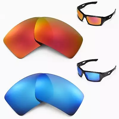 Walleva Polarized Fire Red + Ice Blue  Replacement Lenses For Oakley Eyepatch 2 • $26.99