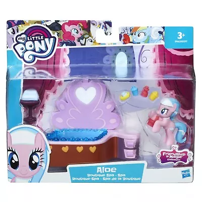 My Little Pony Boutique Salon/Spa Aloe Action Figures Pink Toys Set Horse Girls • £10.49