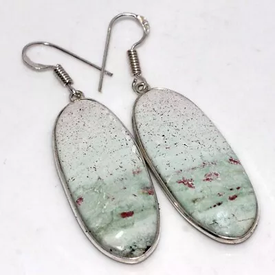 Bloodstone 925 Silver Plated Gemstone Handmade Earrings 2.3  Birthday Gift GW • $1.99