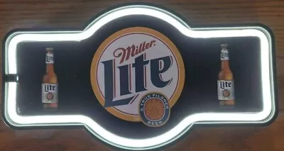 Miller Lite 17  X 10   Sign Illuminated Led Man Cave Sign. • $40