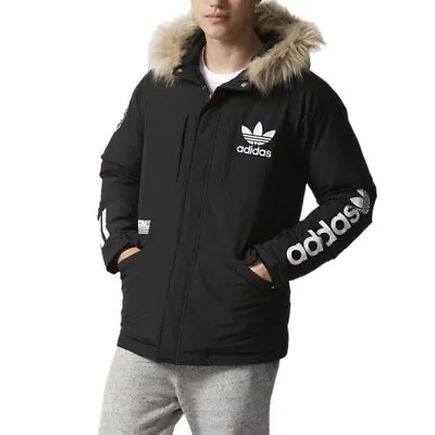 $125 • Buy Adidas Originals Men's Logos Down Jacket - Black
