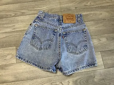 Vintage Levi’s 512 High Waisted Slim Fit Denim Jean Shorts Made In USA • $54.99