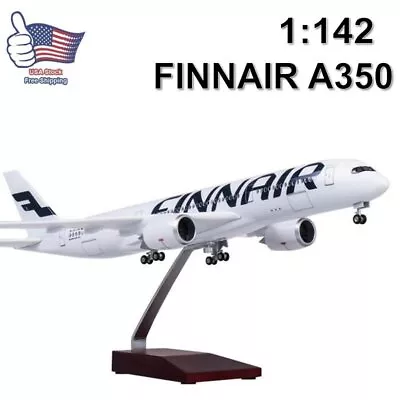 1/142 FINNAIR A350 Airplane Model Aircraft Resin Plane Toys With LED Light&Stand • $89.96