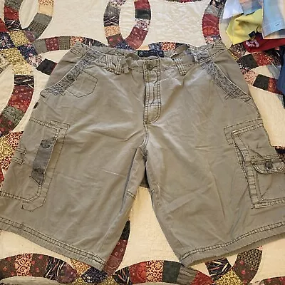 Mens Cargo Shorts Marc Ecko Cut & Sew  Size 38 Light Olive • $9.99