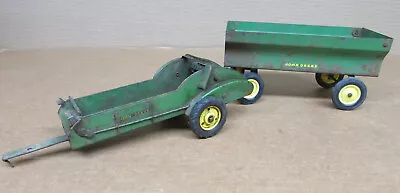 Vintage Eska John Deere Spreader & Wagon Old Farm Toys For Parts Restore 1/16 • $13.50