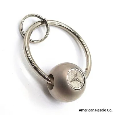 Authentic Mercedes Benz Vintage Keychain Key Fob In Nickel-OEM-Retro • $27.95