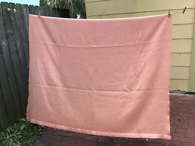 Vintage Pink Wool Blanket Clean • $19.99