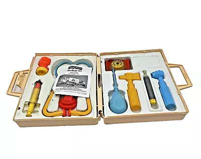 Vintage 1977 Fisher Price Toys Medical Kit Doctor Dr Nurse Play Exam Set • $24.99