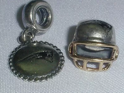 £113.43 • Buy Rare~ Lot Of 2 Pandora Football Sterling Charms- New England Patriots W/ 14k!