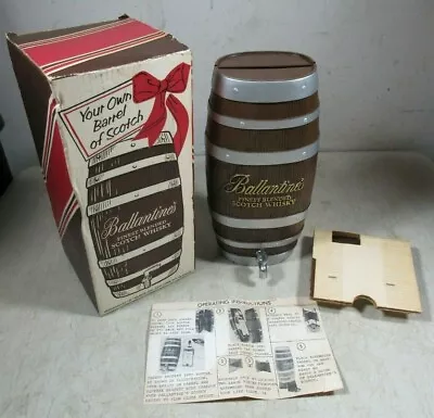 Vintage Ballantine's Scotch Whisky Barrel Dispenser NOS NIB  • $45