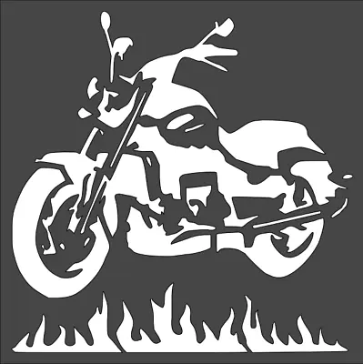 1- 8x8 Inch Custom Cut Stencil (TB-47) Motorcycle Flames • $8.50