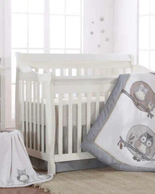 $79.99 • Buy New Levtex Baby Homethreads 3pc Owl Treehouse Crib Set Quilt Sheet Dust Ruffle