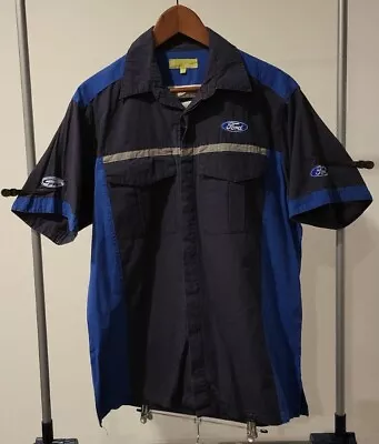 Ford Mens XL FPV Mechanic Short Sleeve Button Up Shirt  • $45.42