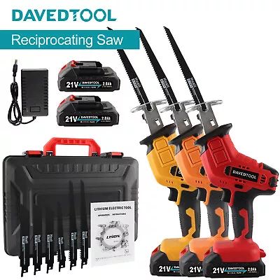 DAVEDTOOL 21V Reciprocating Saw Cordless Sabre Saw With 2.0Ah 1/2*Batteries UK • £25.49