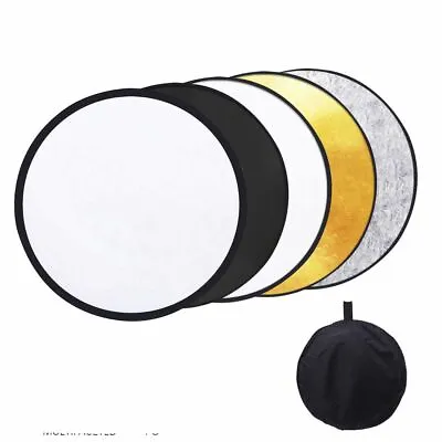 Photography 12/23'' 5 In 1 Studio Multi Photo Disc Light Reflector Collapsible • $10.70