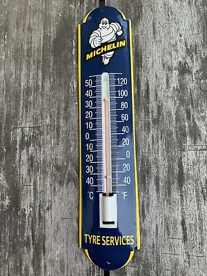 Vintage Style Michelin Tire Service Gas Oil  Porcelain Thermometer Sign • $70