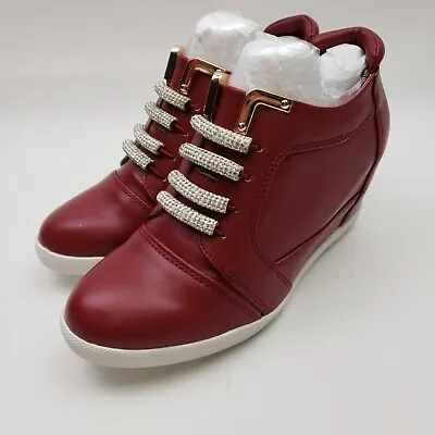 Midnight Velvet Shoes Womens 8M Fashion Sneaker Heels Wedges • $35.99
