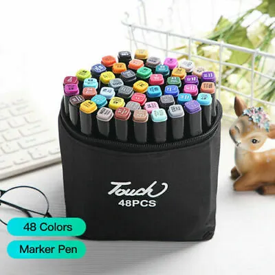 £13.99 • Buy 36 Colour Watercolour Brush Pens Set Dual Tips Soft Fine Art Markers Drawing