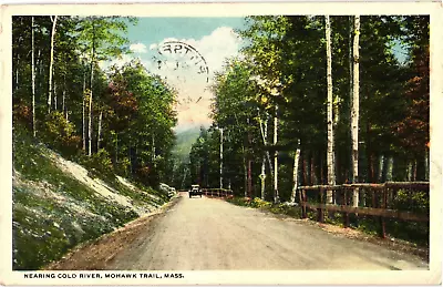 Road To Cold River Mohawk Trail MA White Border Postcard 1919 • $5.85