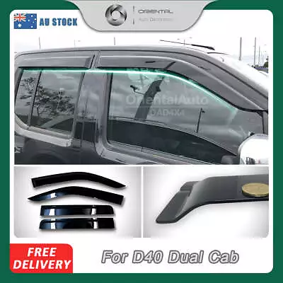 Injection Weather Shields Window Visors For Navara D40 Dual Cab 2005-2015 • $63